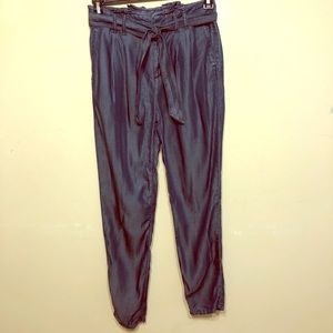 Gap “paper bag” waist chambray trousers